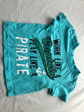 18-Months First Impressions Turquoise Blue Shirt w/Pirate Saying on the Front